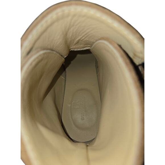 Womens Banana‎ Republic 6.5 Leather Buckle Strap Tan Ankle Boots - Picture 14 of 14